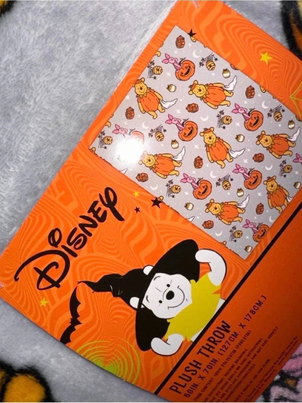 Disney Winnie the Pooh Halloween Plush Throw Blanket